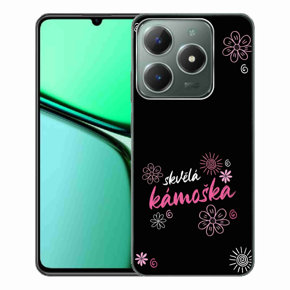 Gelový kryt mmCase na Realme C61 - skvělá kámoška černé pozadí