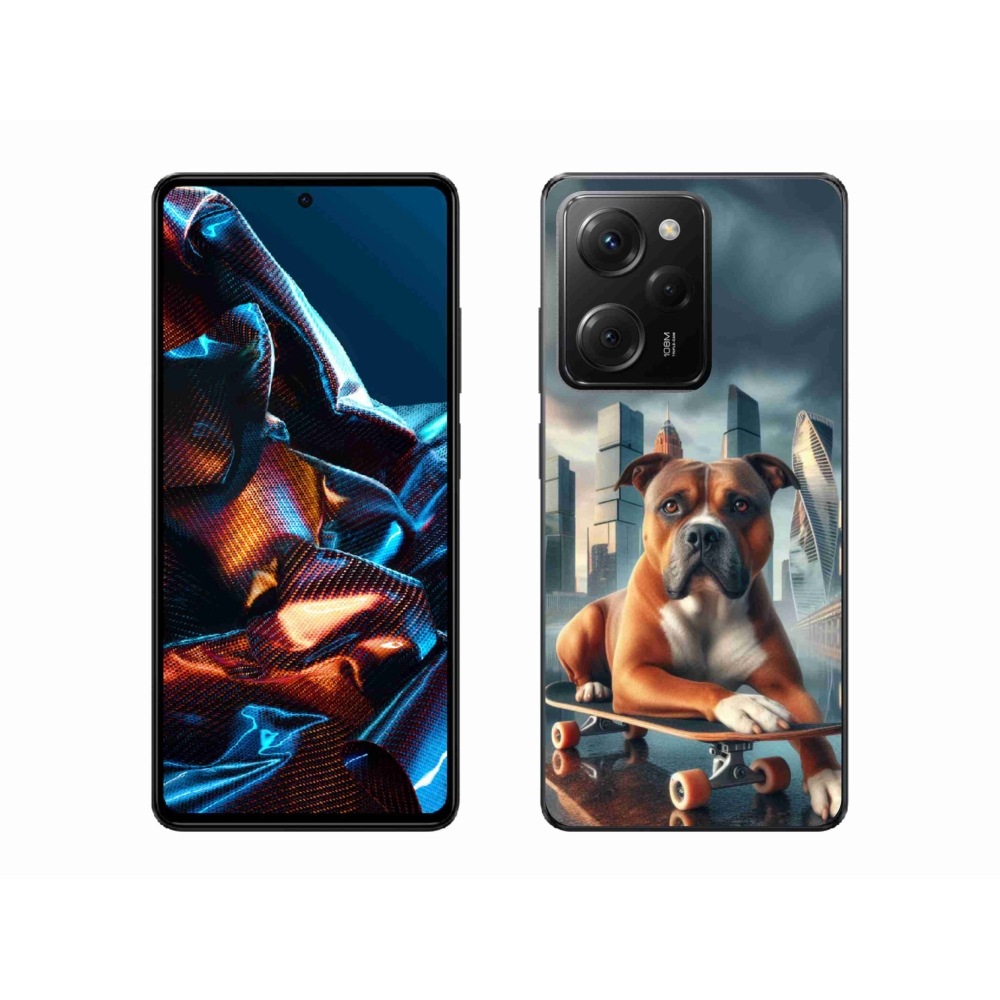 Gelový kryt mmCase na Xiaomi Poco X5 Pro 5G - pes na skateboardu