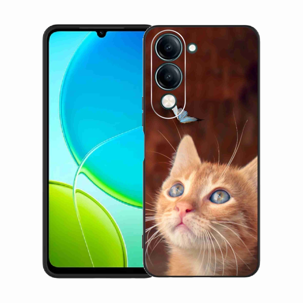 Gelový kryt mmCase na Vivo Y29s 5G - motýl a kotě