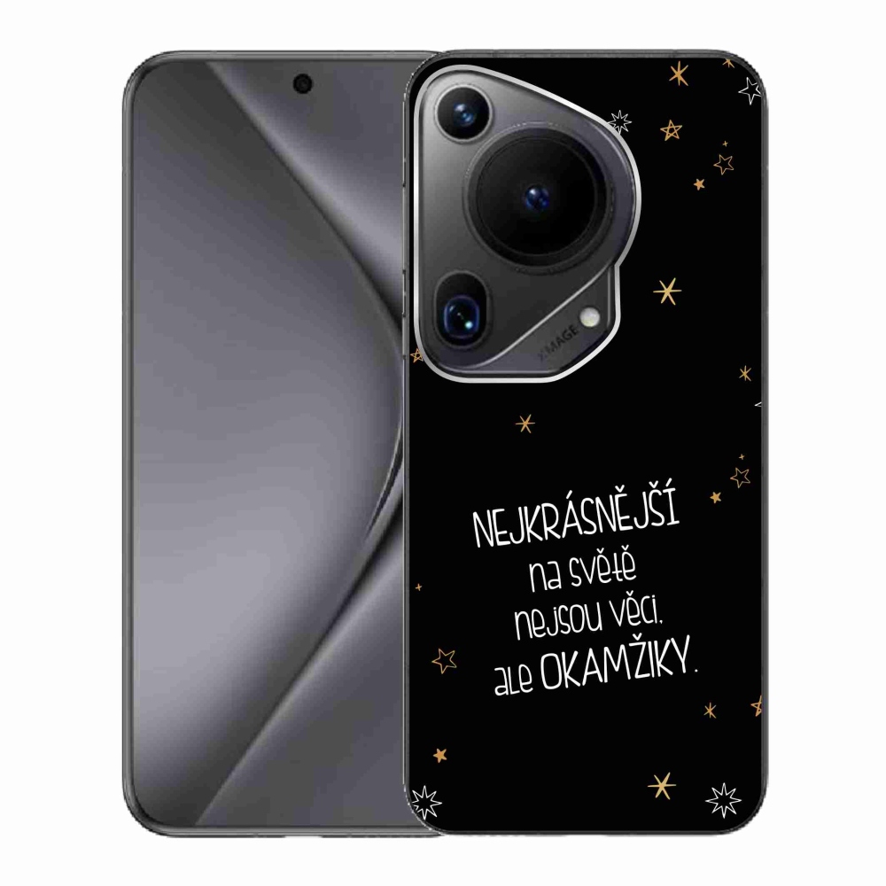 Gelový kryt mmCase na Huawei Pura 70 Ultra - citát 4 černé pozadí