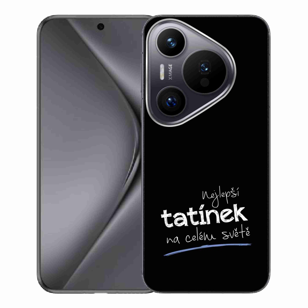 Gelový kryt mmCase na Huawei Pura 70 Pro - nejlepší tatínek 4 černé pozadí