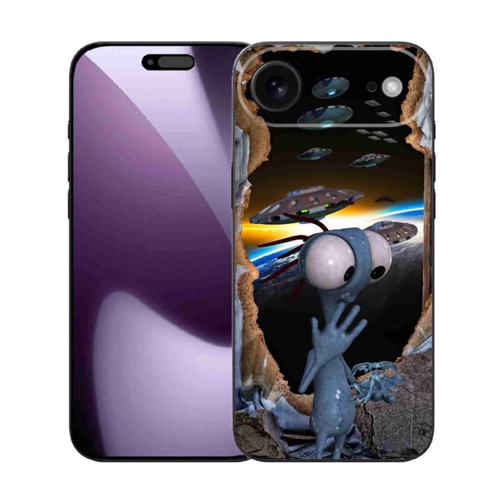 Gelový kryt mmCase na iPhone 17 Air - mimozemšťan