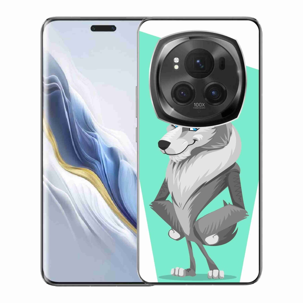 Gelový kryt mmCase na Honor Magic 6 Pro 5G - kreslený vlk
