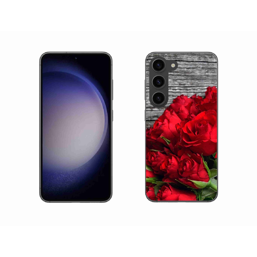 Gelový kryt mmCase na Samsung Galaxy S23 5G - červené růže