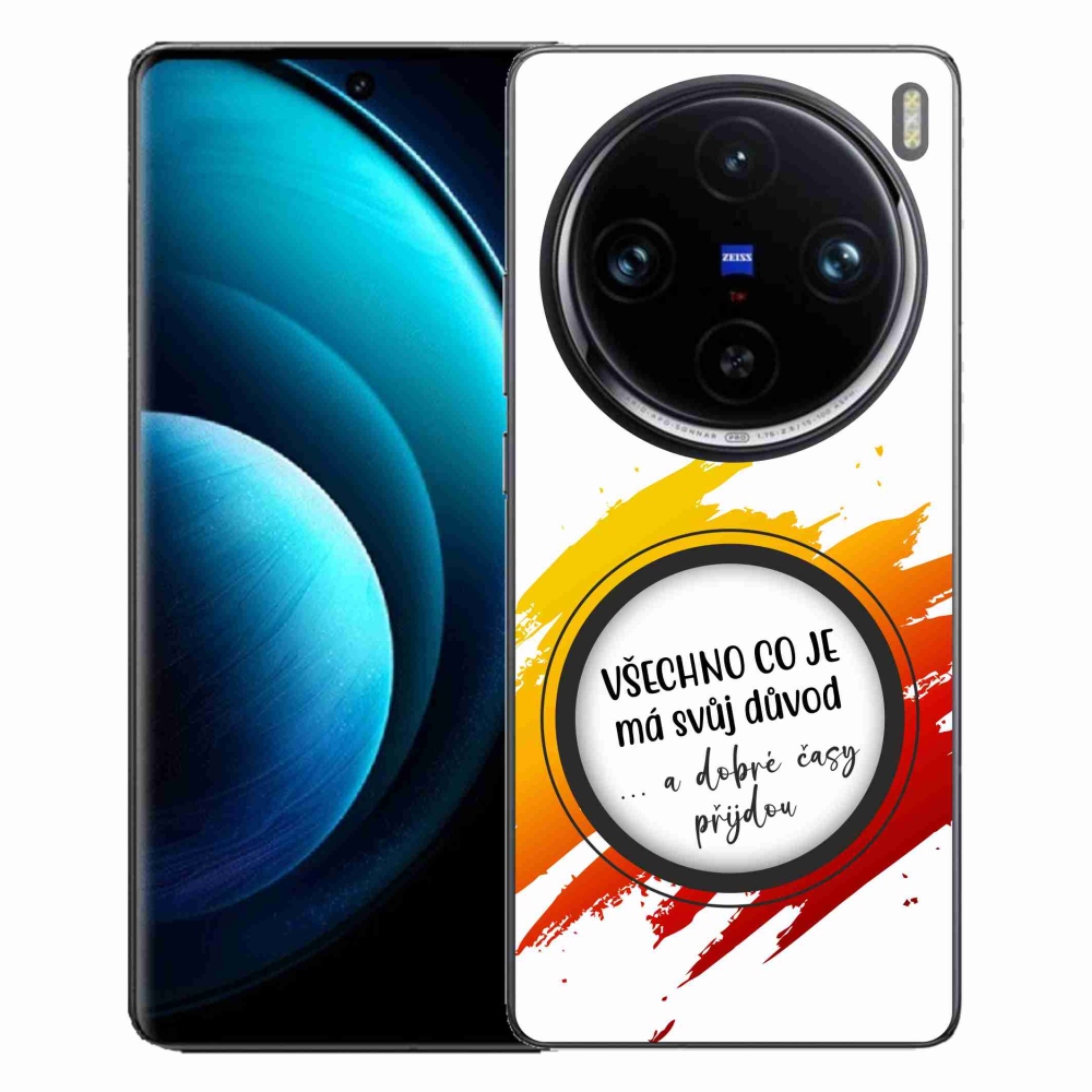 Gelový kryt mmCase na Vivo X100 Pro 5G - citát 3 bílé pozadí