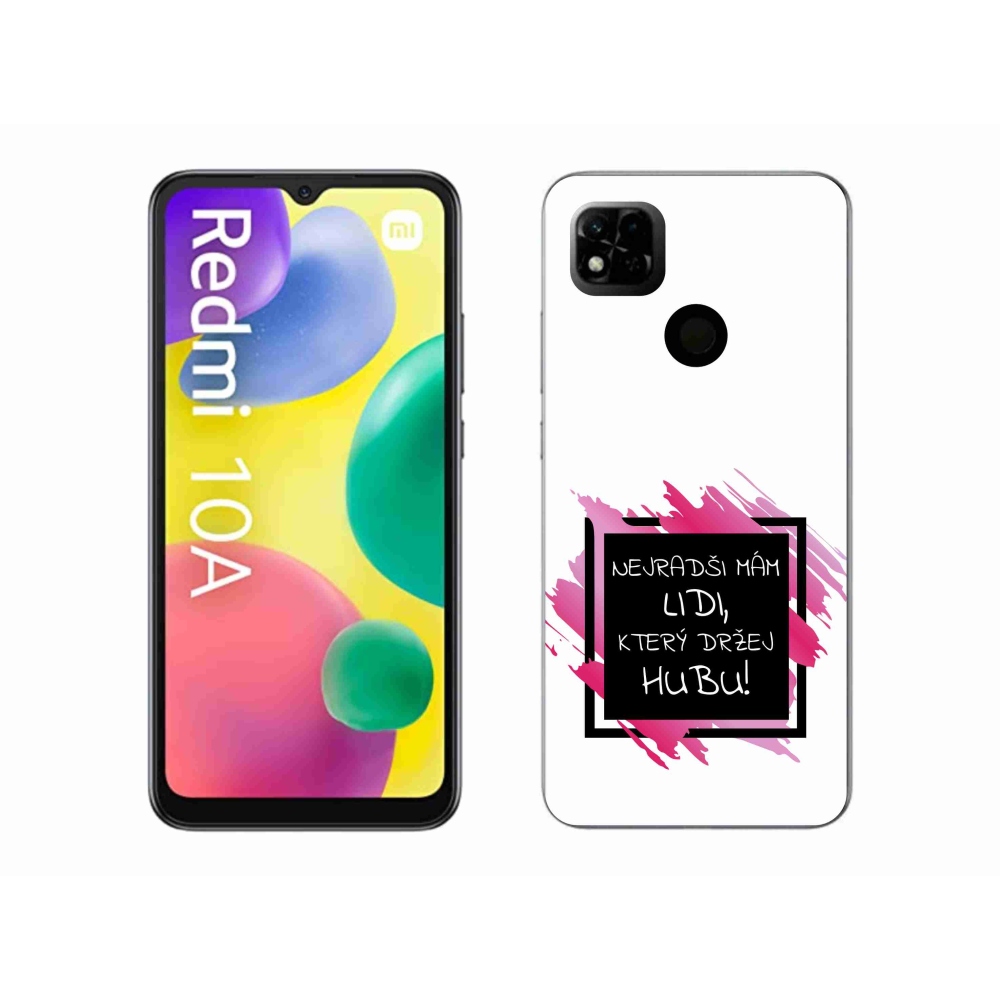 Gelový kryt mmCase na Xiaomi Redmi 10A - vtipný text 7 černobílé pozadí