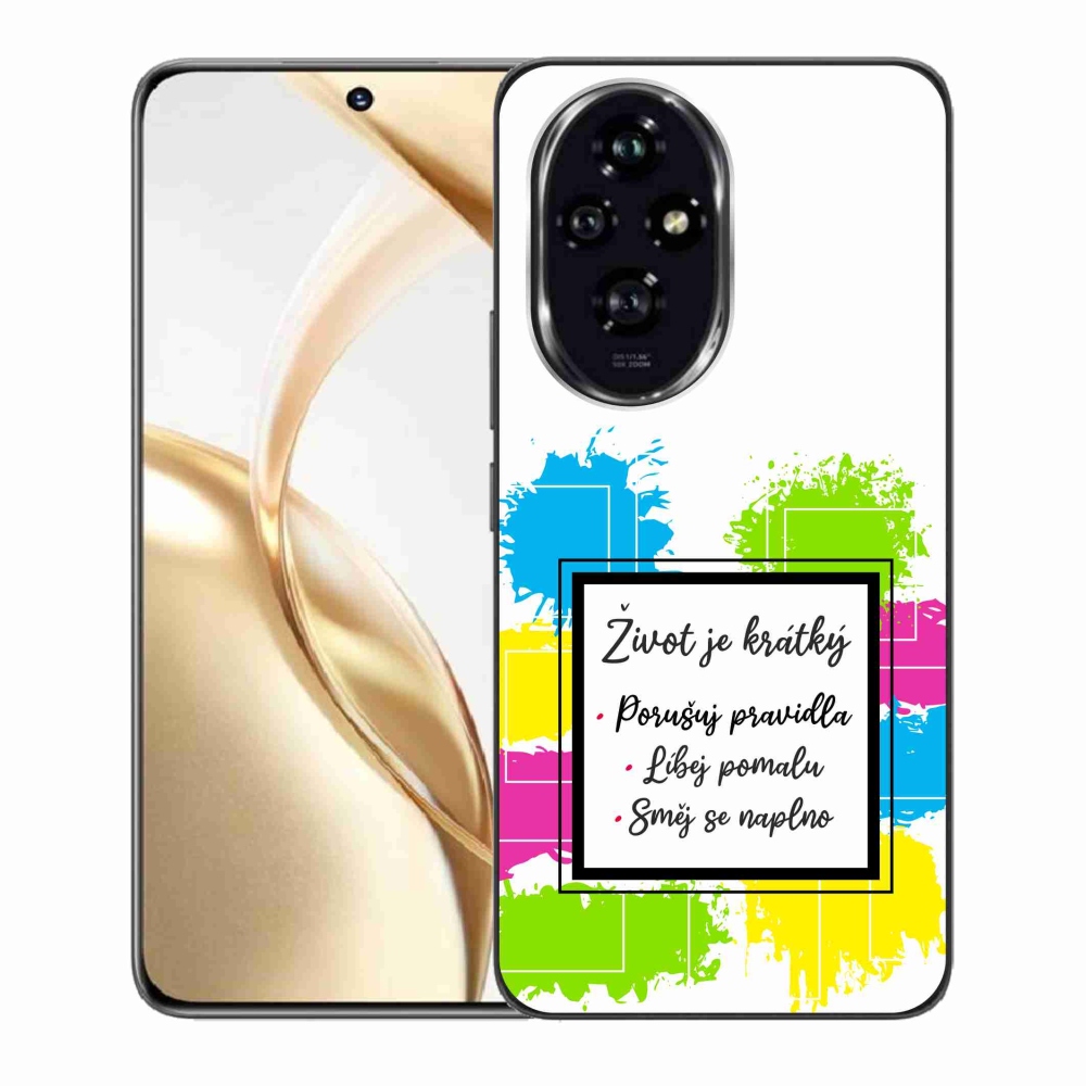 Gelový kryt mmCase na Honor 200 5G - citát 5 bílé pozadí