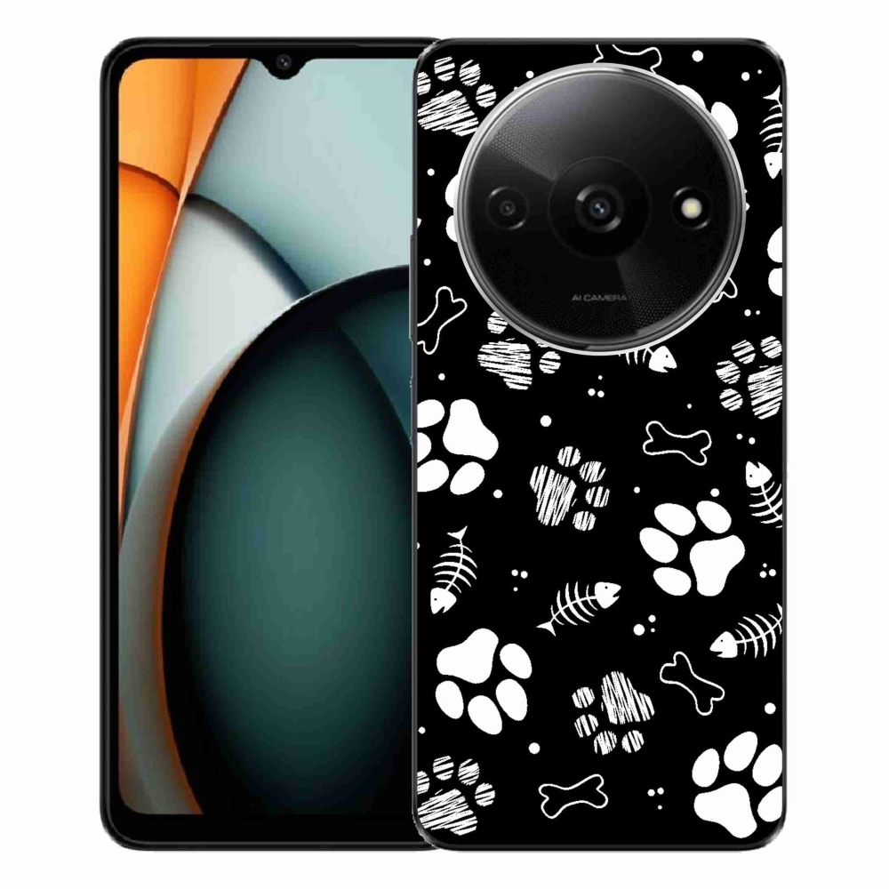 Gelový kryt mmCase na Xiaomi Redmi A3 - psí tlapky