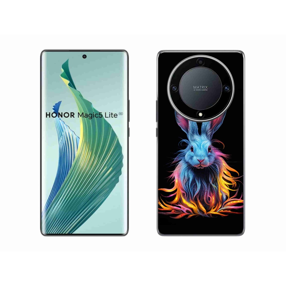 Gelový kryt mmCase na Honor Magic 5 Lite 5G - abstraktní zajíc