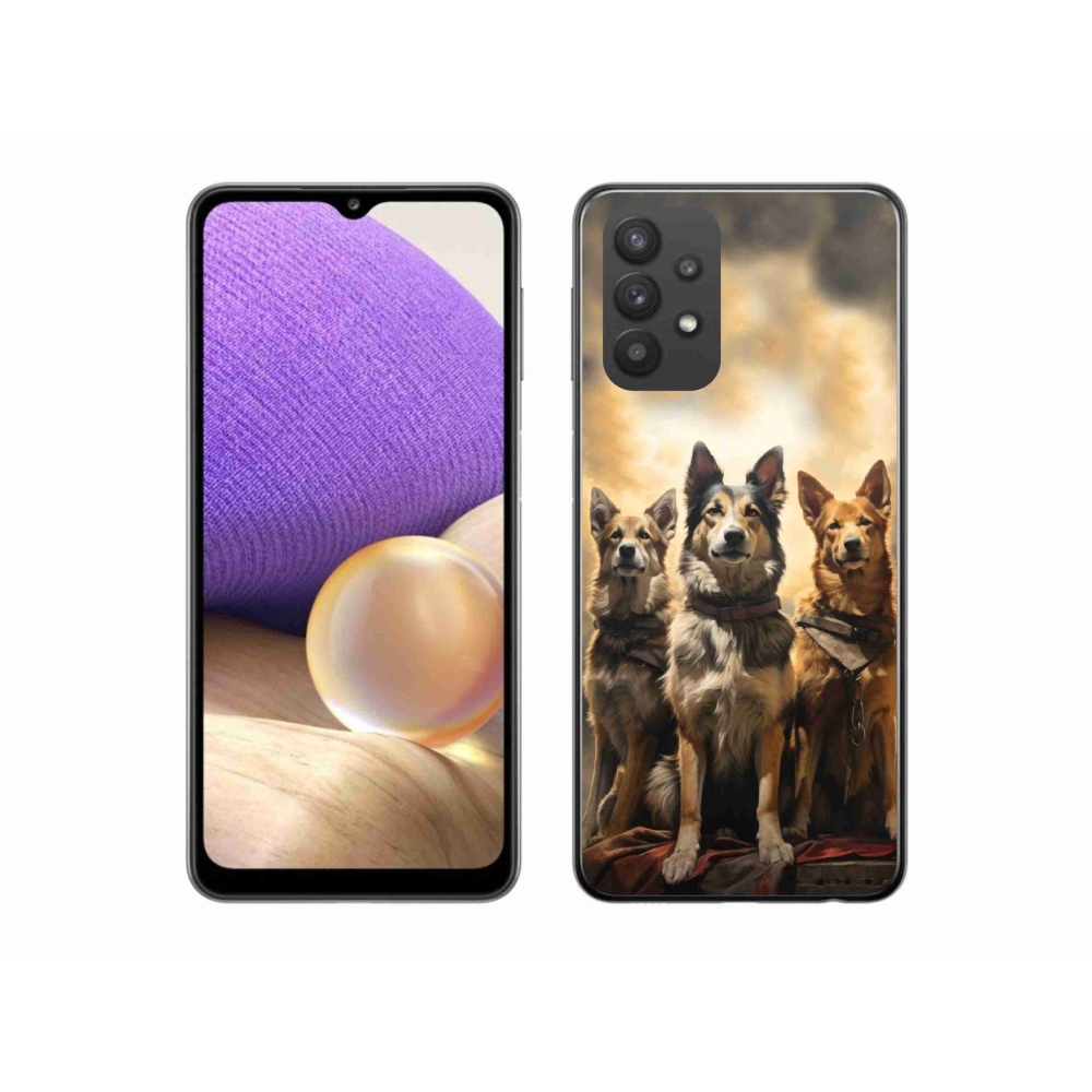 Gelový kryt mmCase na Samsung Galaxy A32 5G - tři psi