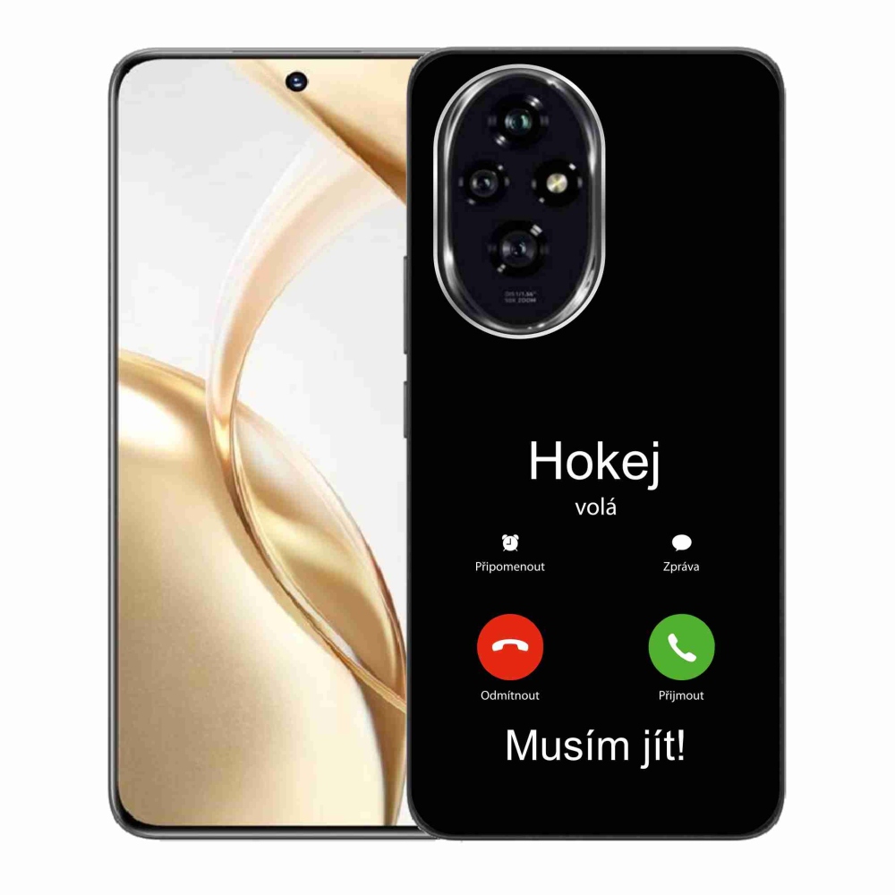 Gelový kryt mmCase na Honor 200 5G - hokej volá černé pozadí
