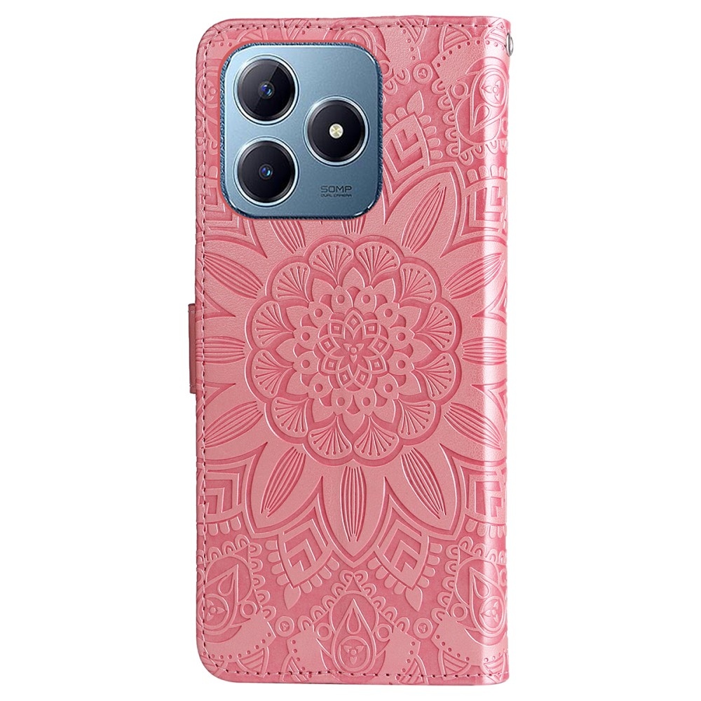 Sunflower knížkové pouzdro na Realme Note 60 - růžové