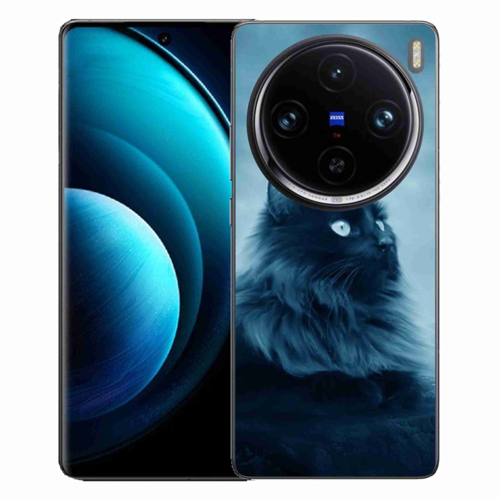 Gelový obal mmCase na Vivo X100 Pro 5G - černá kočka 1