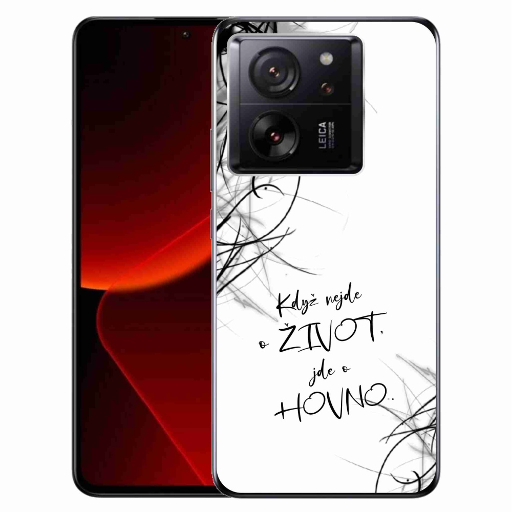 Gelový kryt mmCase na Xiaomi 13T/13T Pro - vtipný text 16 bílé pozadí