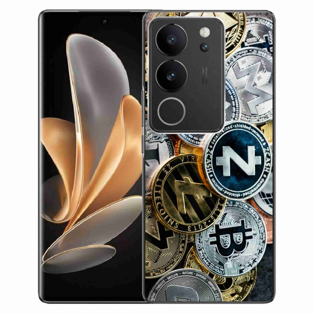 Gelový kryt mmCase na Vivo V29 5G - kryptoměny