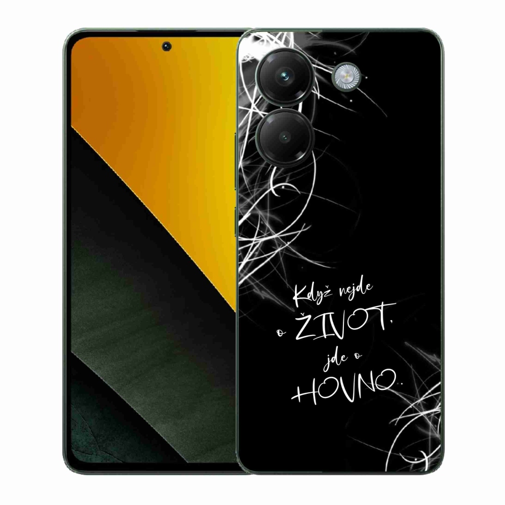 Gelový kryt mmCase na Xiaomi Poco M7 Pro 5G - vtipný text 16 černé pozadí