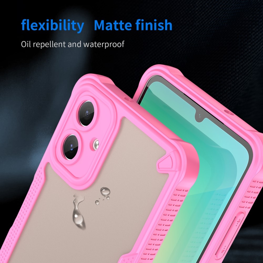 Frosted odolný kryt na Samsung Galaxy A06 4G - růžový