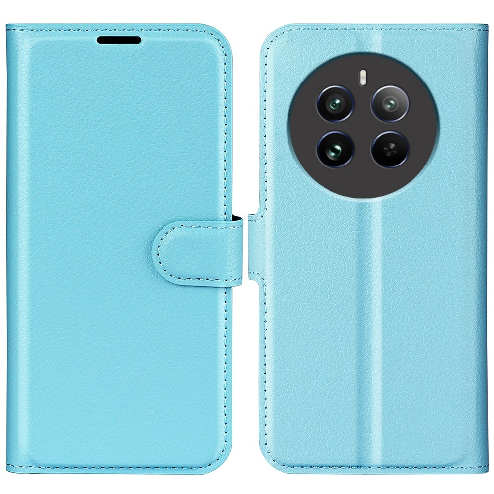 Litchi knížkové pouzdro na Realme 12+ 5G - modré