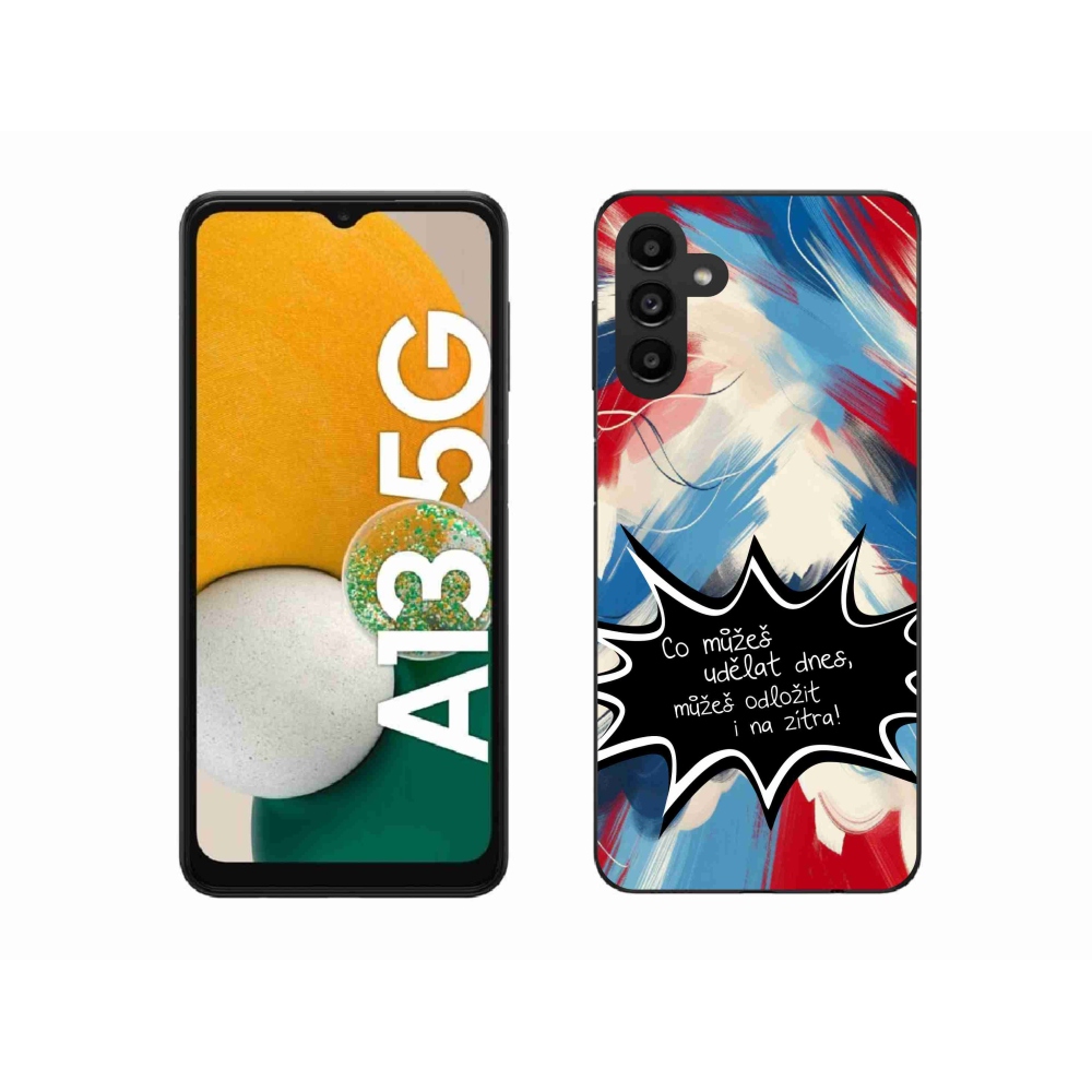 Gelový kryt mmCase na Samsung Galaxy A13 5G - vtipný text 9 černé pozadí