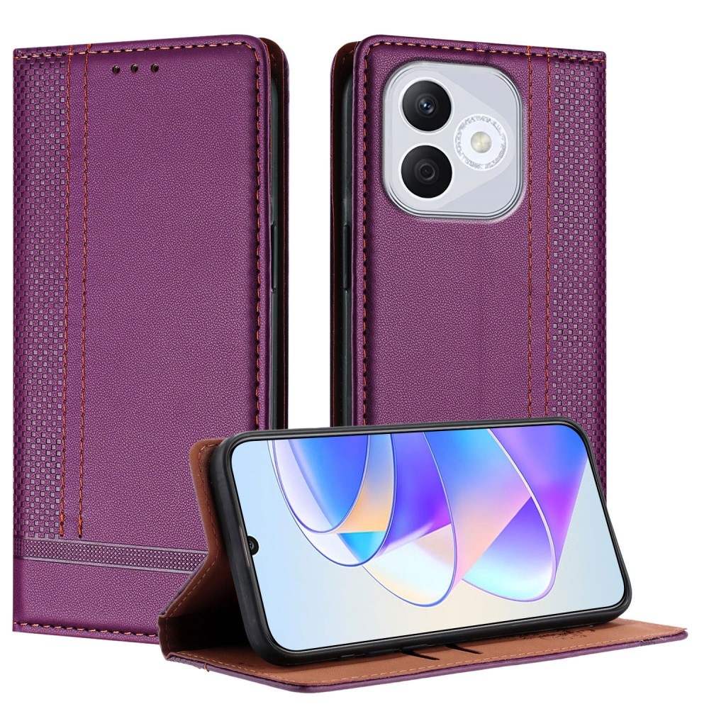 L-Shaped knížkové pouzdro na Honor 400 Lite - fialové