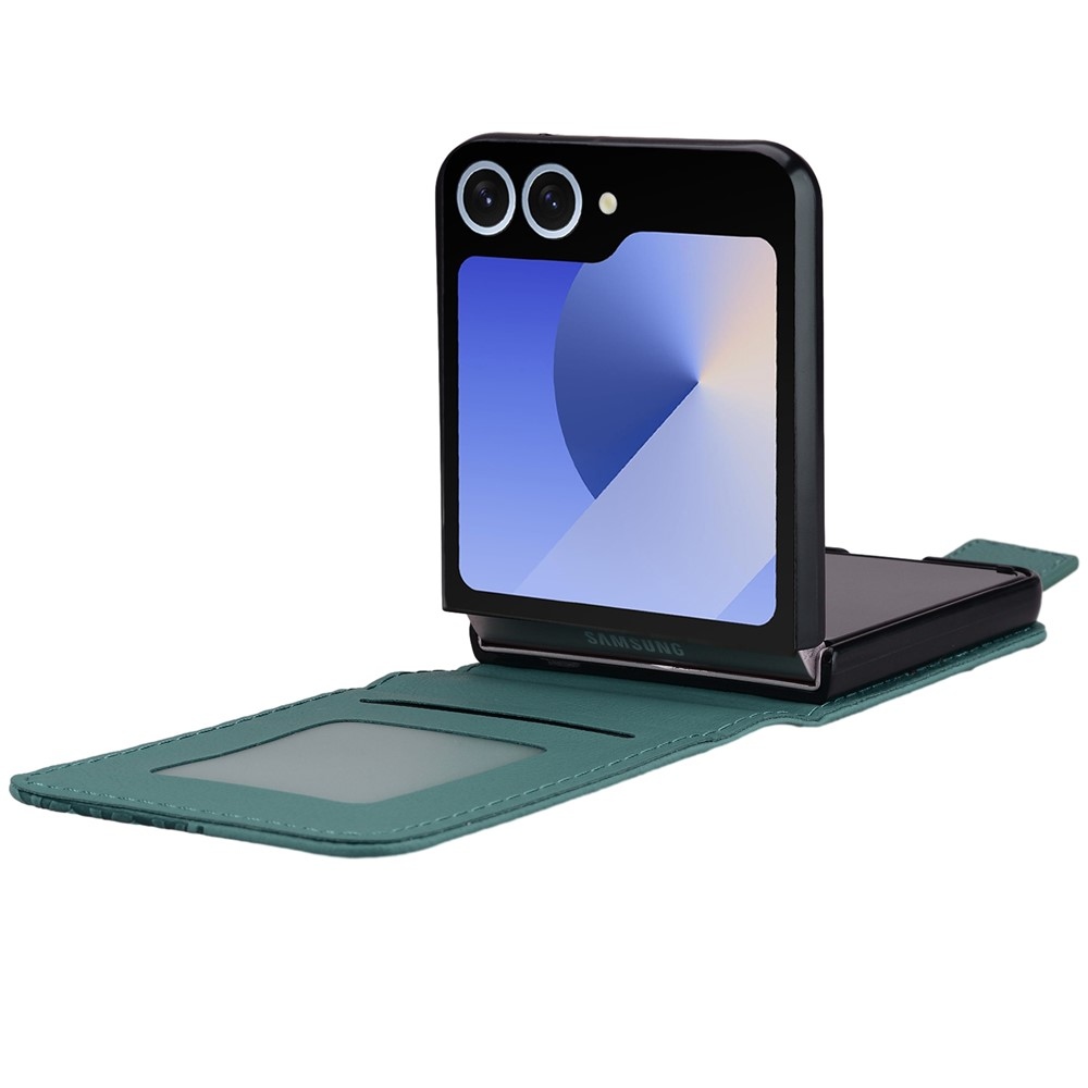 Gridy knížkové pouzdro na Samsung Galaxy Z Flip7 5G - zelené
