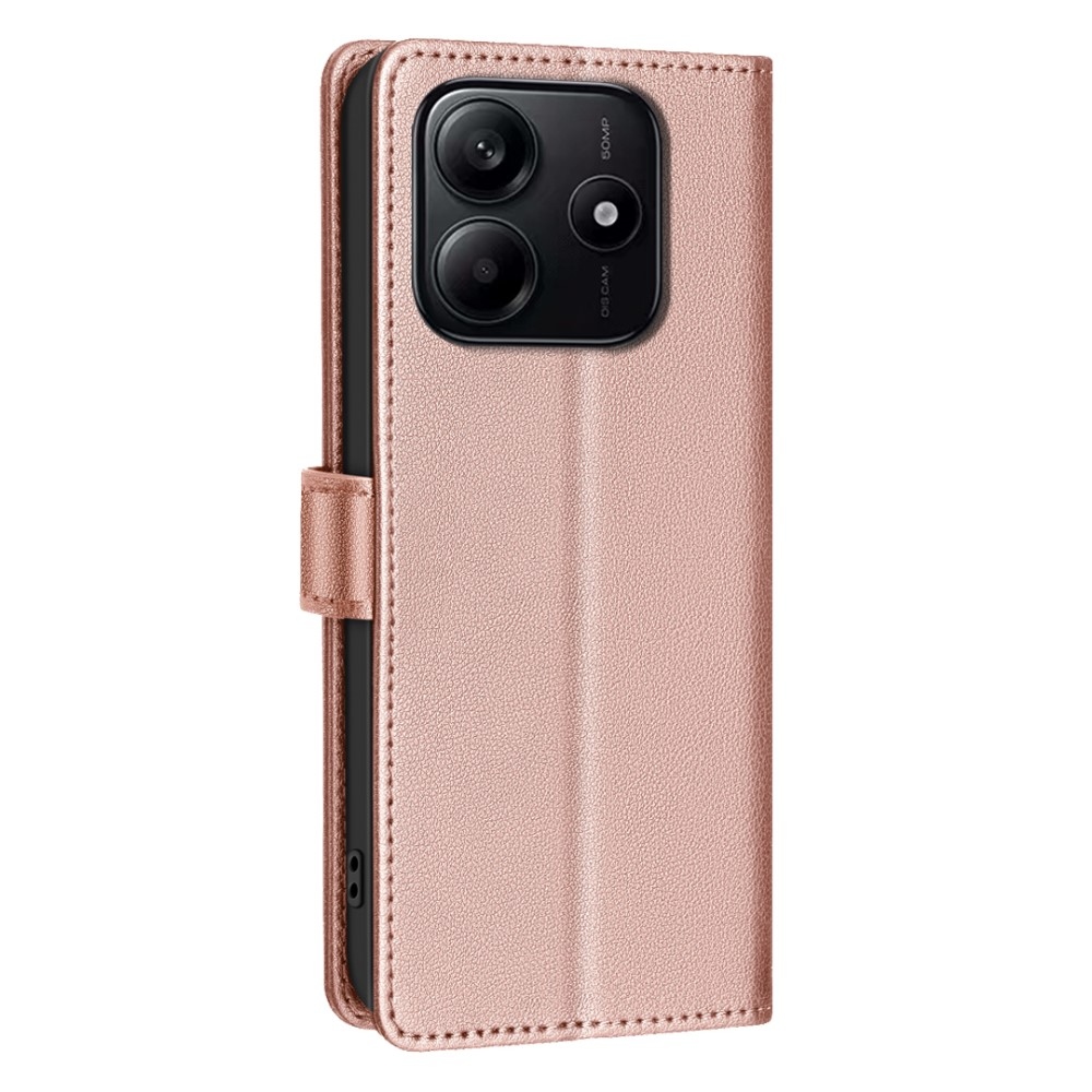 BNF knížkové pouzdro na Xiaomi Redmi Note 14 5G - růžovozlaté