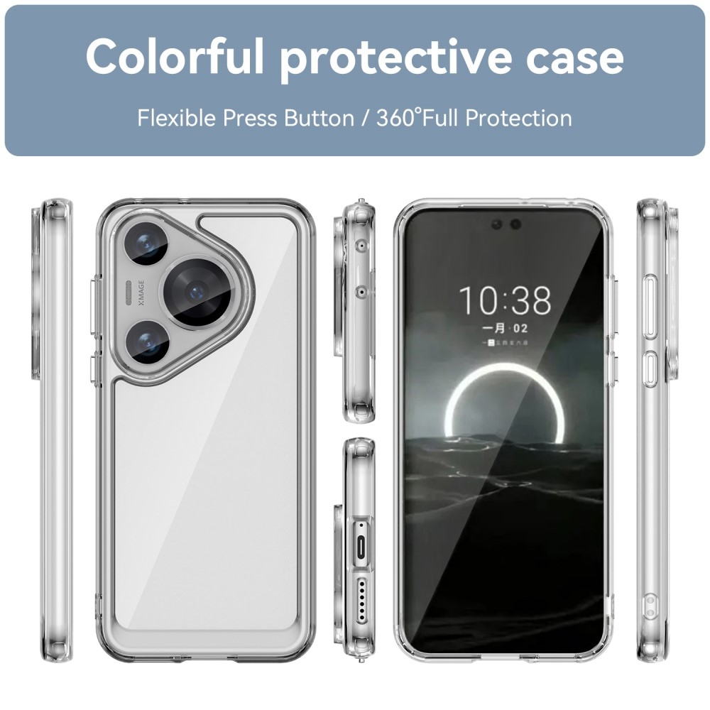 Gelový obal s pevnými zády na Huawei Pura 70 Pro - průhledný