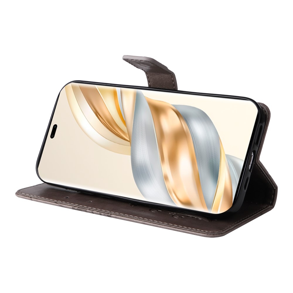 Big Butterfly knížkové pouzdro na Honor Magic 7 Lite 5G - šedé