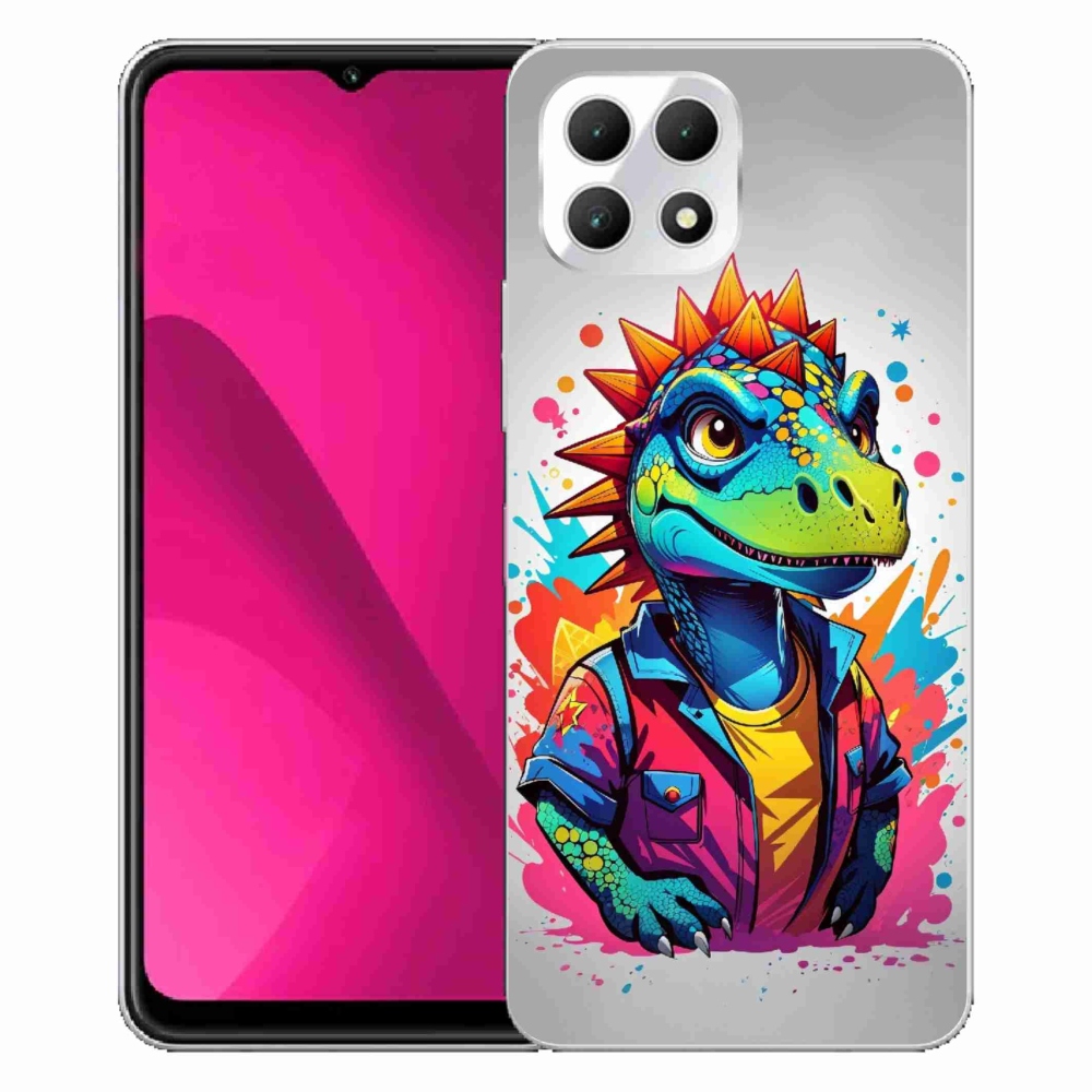 Gelový kryt mmCase na T-Mobile T Phone 2 - barevný dinosaurus