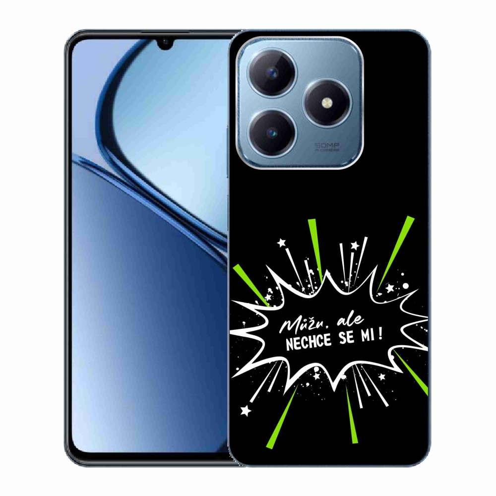 Gelový kryt mmCase na Realme C63 - vtipný text 11 černé pozadí
