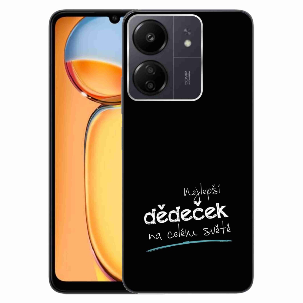 Gelový kryt mmCase na Xiaomi Poco C65/Redmi 13C - nejlepší dědeček 3 černé pozadí