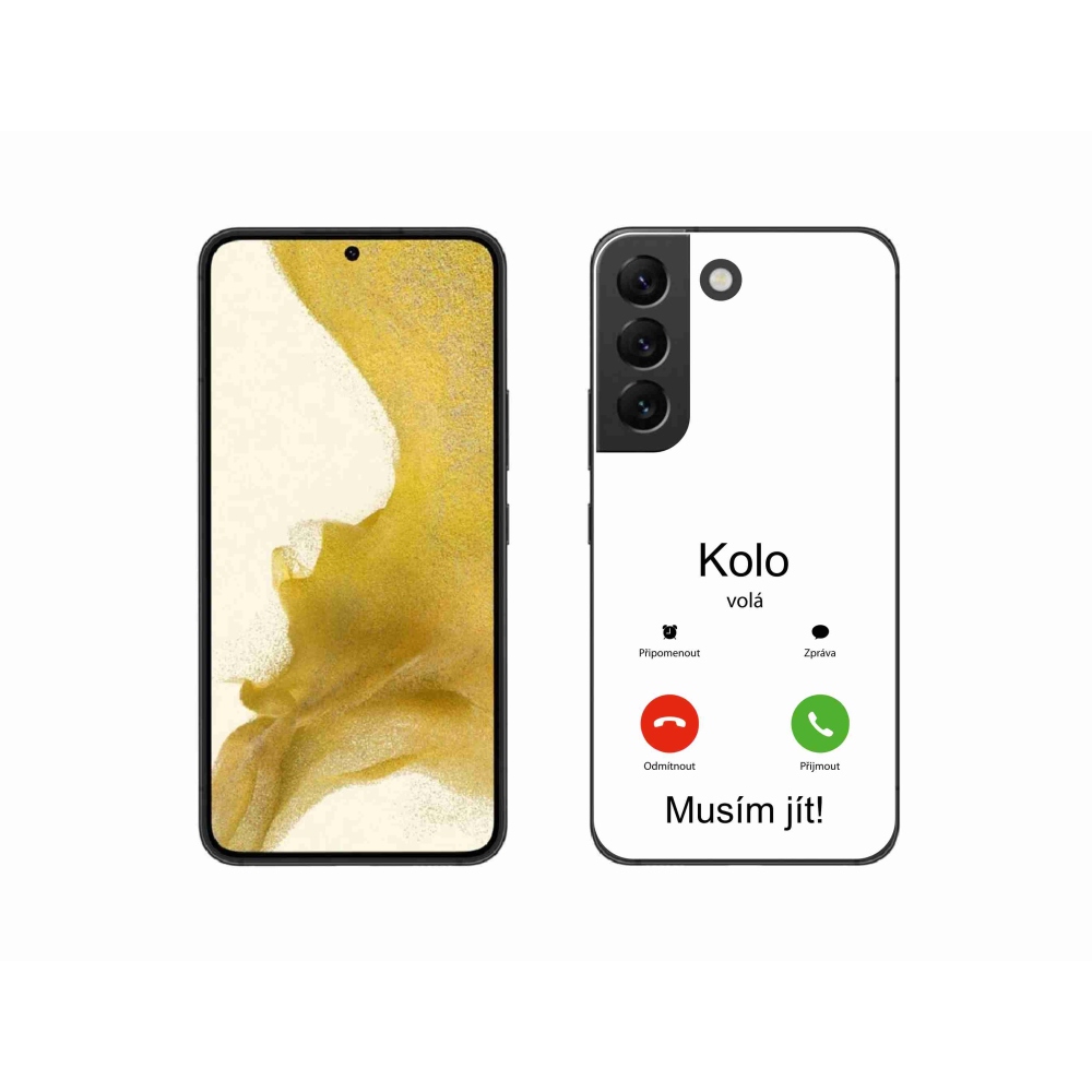Gelový kryt mmCase na Samsung Galaxy S22 5G - kolo volá bílé pozadí