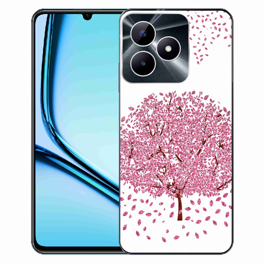 Gelový kryt mmCase na Realme Note 50 - kreslený strom s listy
