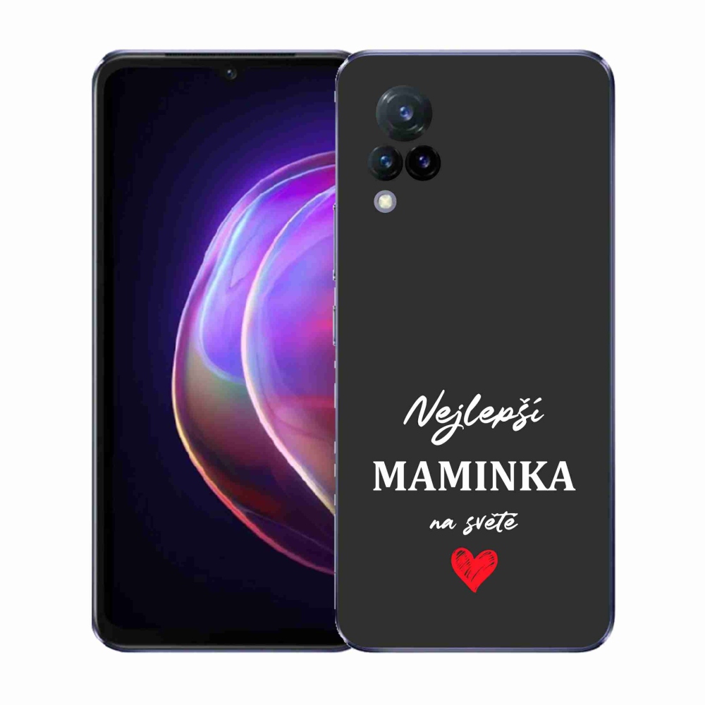 Gelový kryt mmCase na Vivo V21 4G/5G - nejlepší maminka 1 černé pozadí