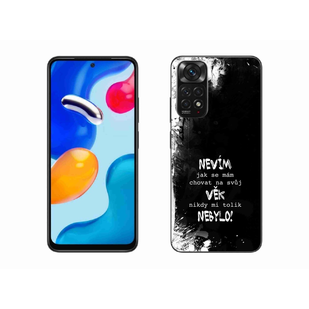 Gelový kryt mmCase na Xiaomi Redmi Note 11S 4G - vtipný text 14 černé pozadí