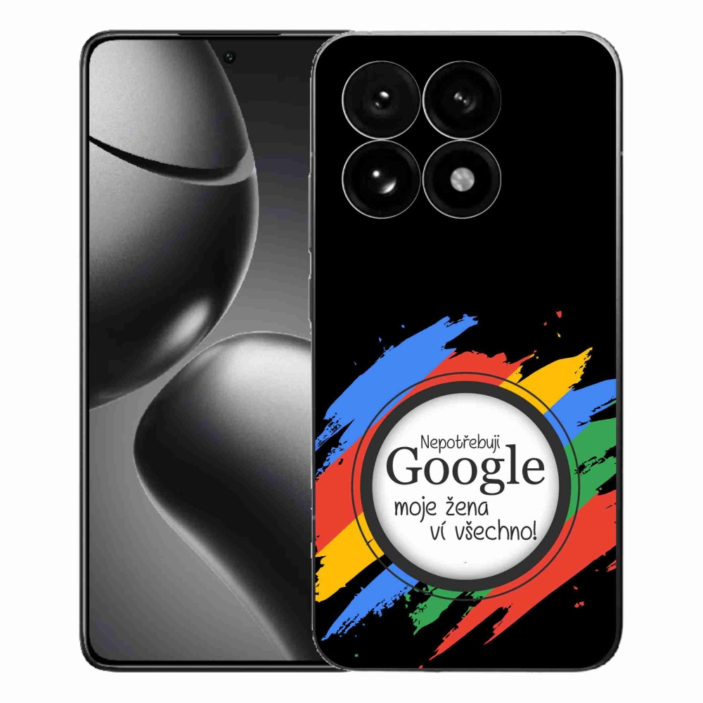 Gelový kryt mmCase na Xiaomi 15T - žena ví všechno černé pozadí