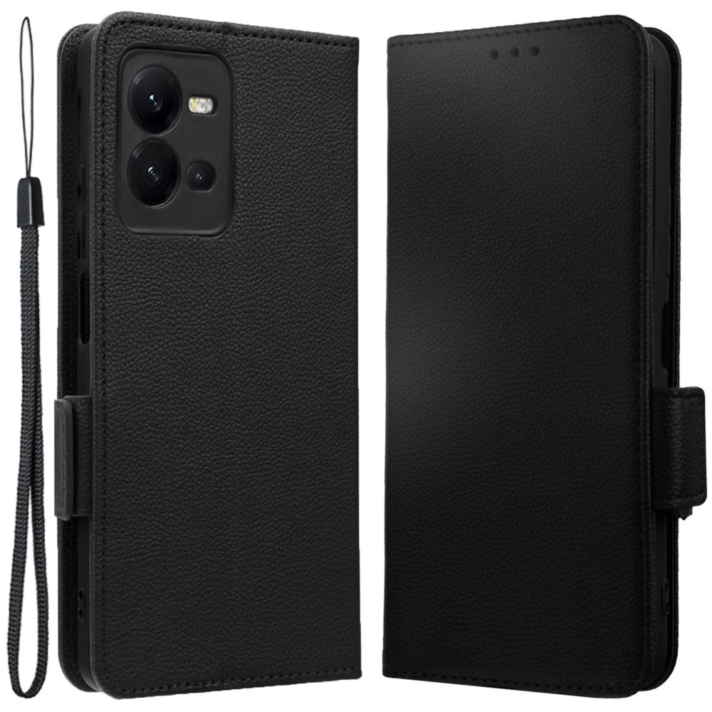 Wallet knížkové pouzdro na Vivo X80 Lite - černé
