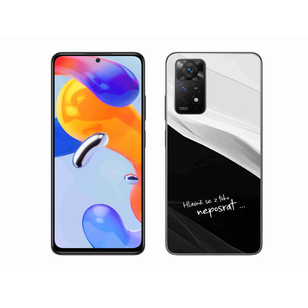 Gelový kryt mmCase na Xiaomi Redmi Note 11 Pro 4G/5G - vtipný text 13 černobílé pozadí