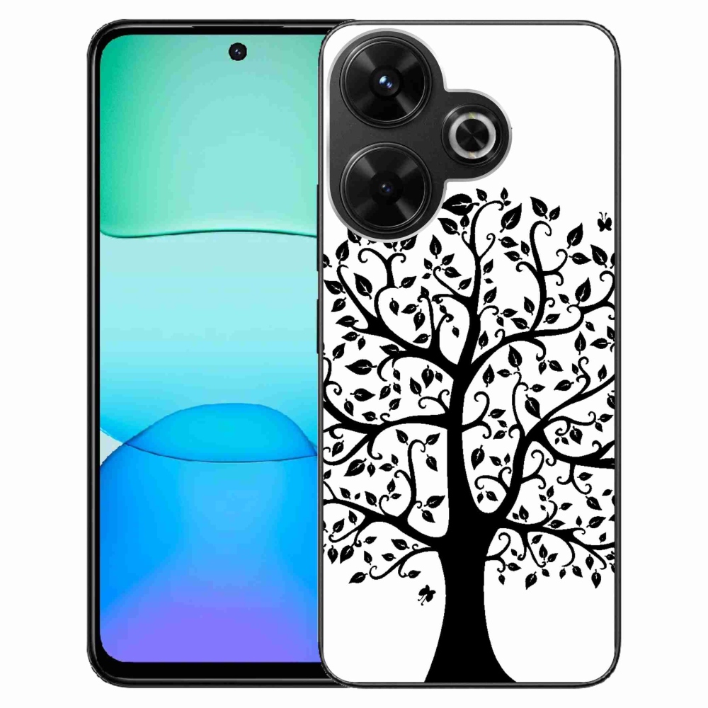 Gelový kryt mmCase na Xiaomi Redmi 13 4G/Poco M6 4G - černobílý strom