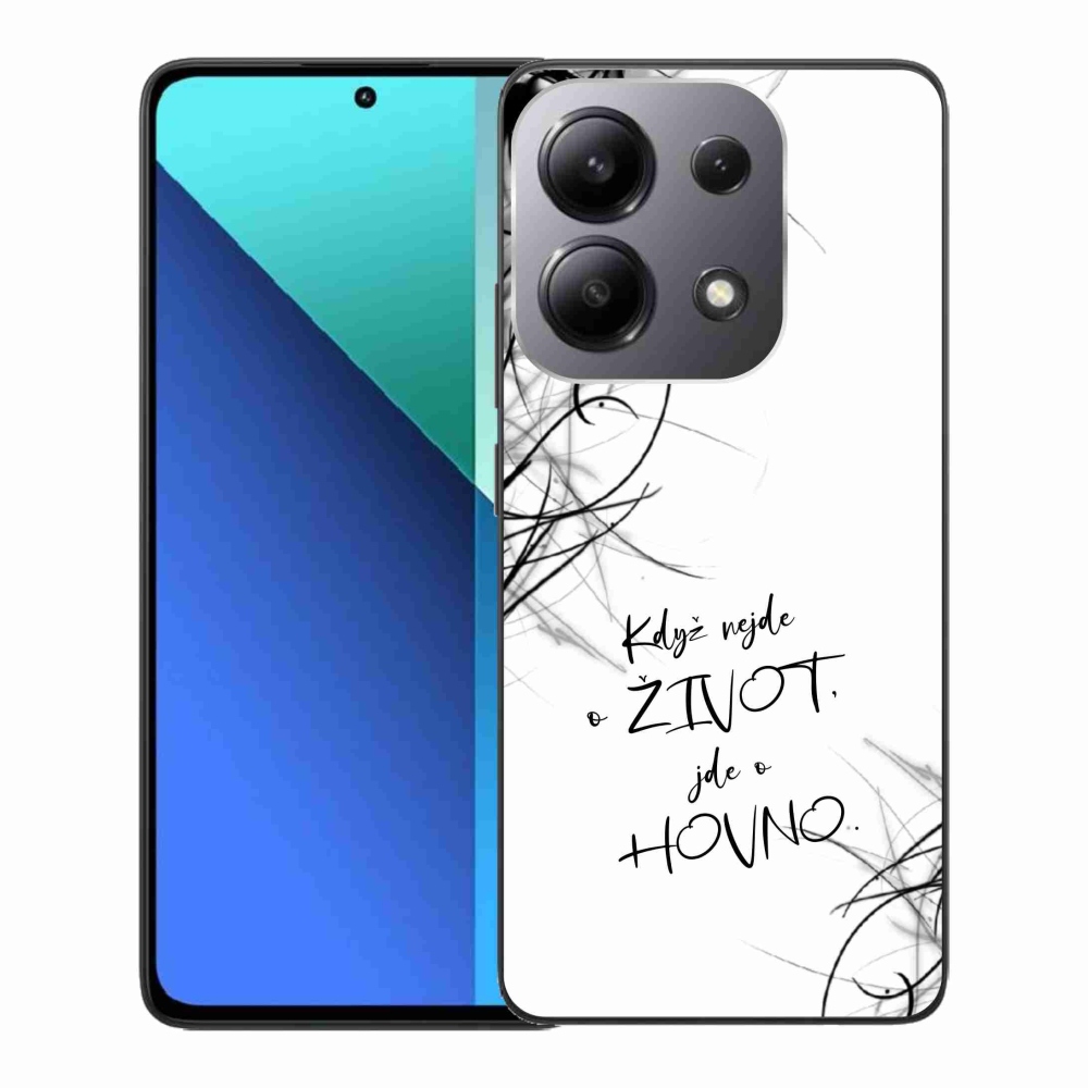 Gelový kryt mmCase na Xiaomi Redmi Note 13 - vtipný text 16 bílé pozadí