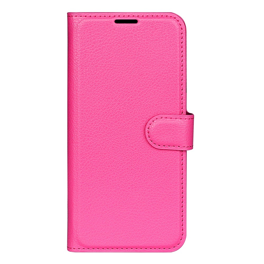 Litchi knížkové pouzdro na Samsung Galaxy S25 Edge - rose