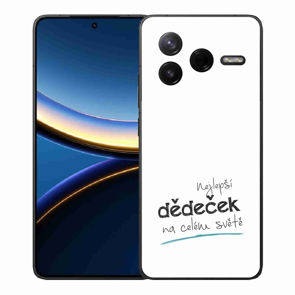 Gelový kryt mmCase na Xiaomi Poco F7 Pro - nejlepší dědeček 3 bílé pozadí
