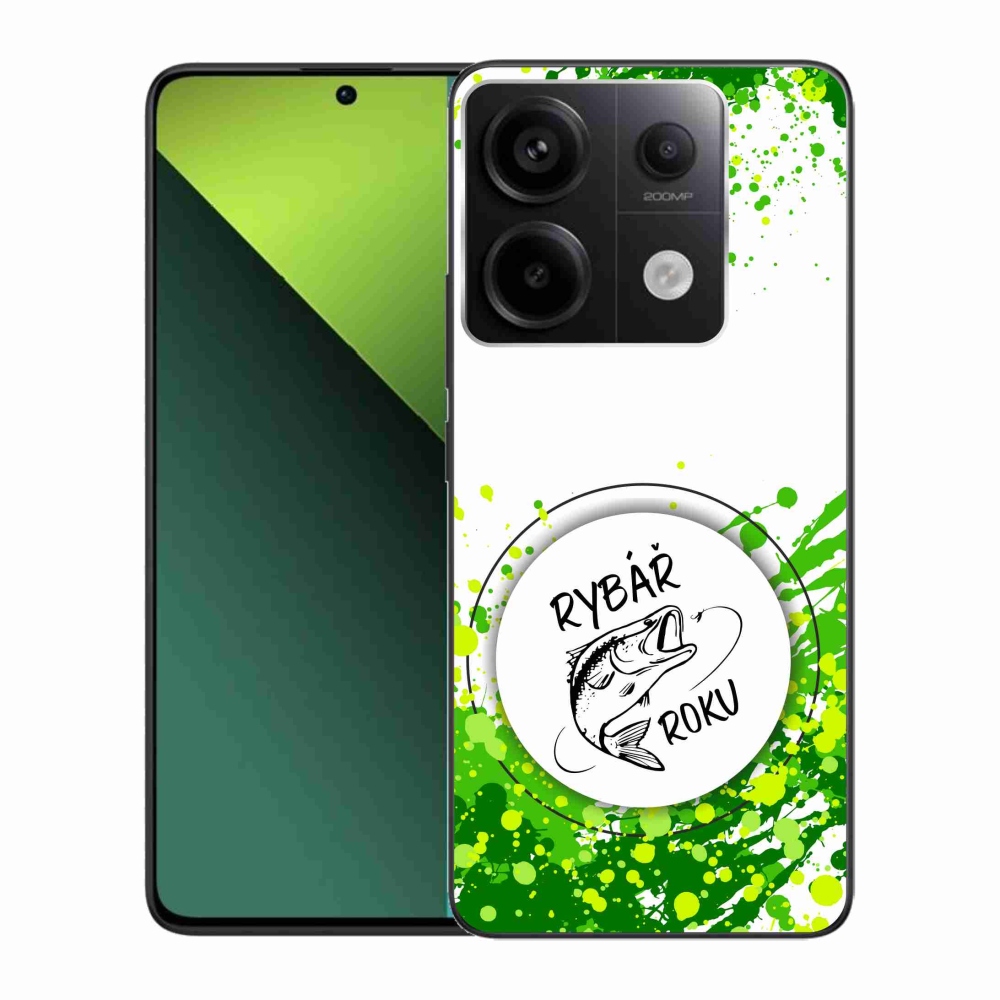 Gelový kryt mmCase na Xiaomi Redmi Note 13 Pro 5G/Poco X6 5G - rybář roku bílé pozadí