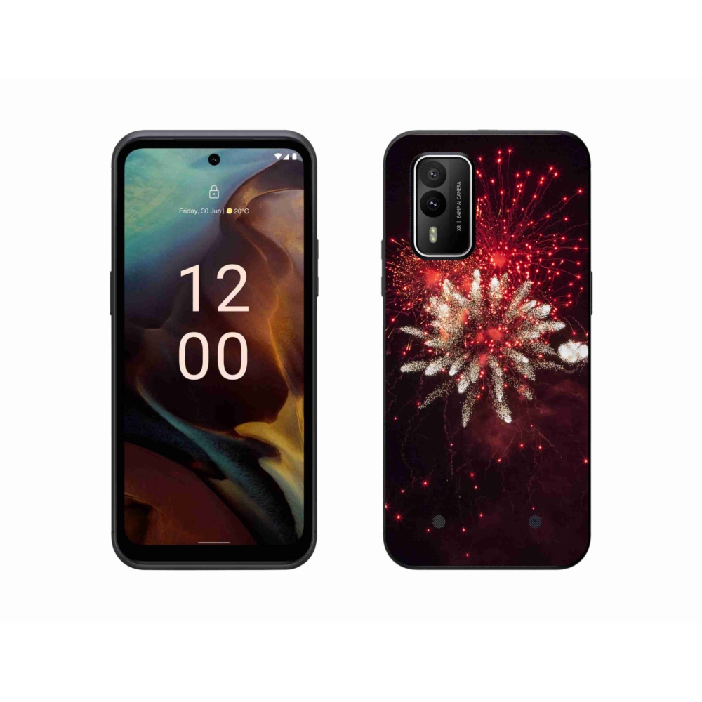 Gelový kryt mmCase na Nokia XR21 - ohňostroj