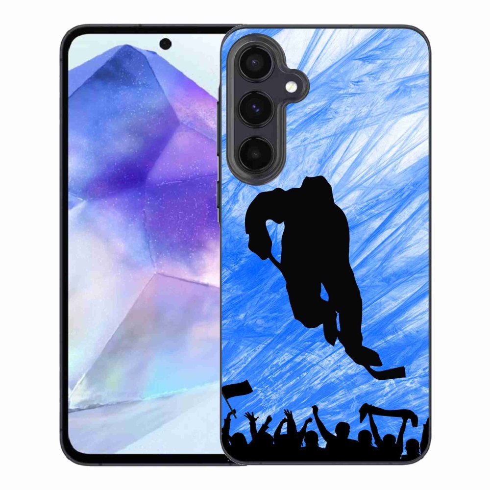 Gelový kryt mmCase na Samsung Galaxy A55 5G - hokejový hráč