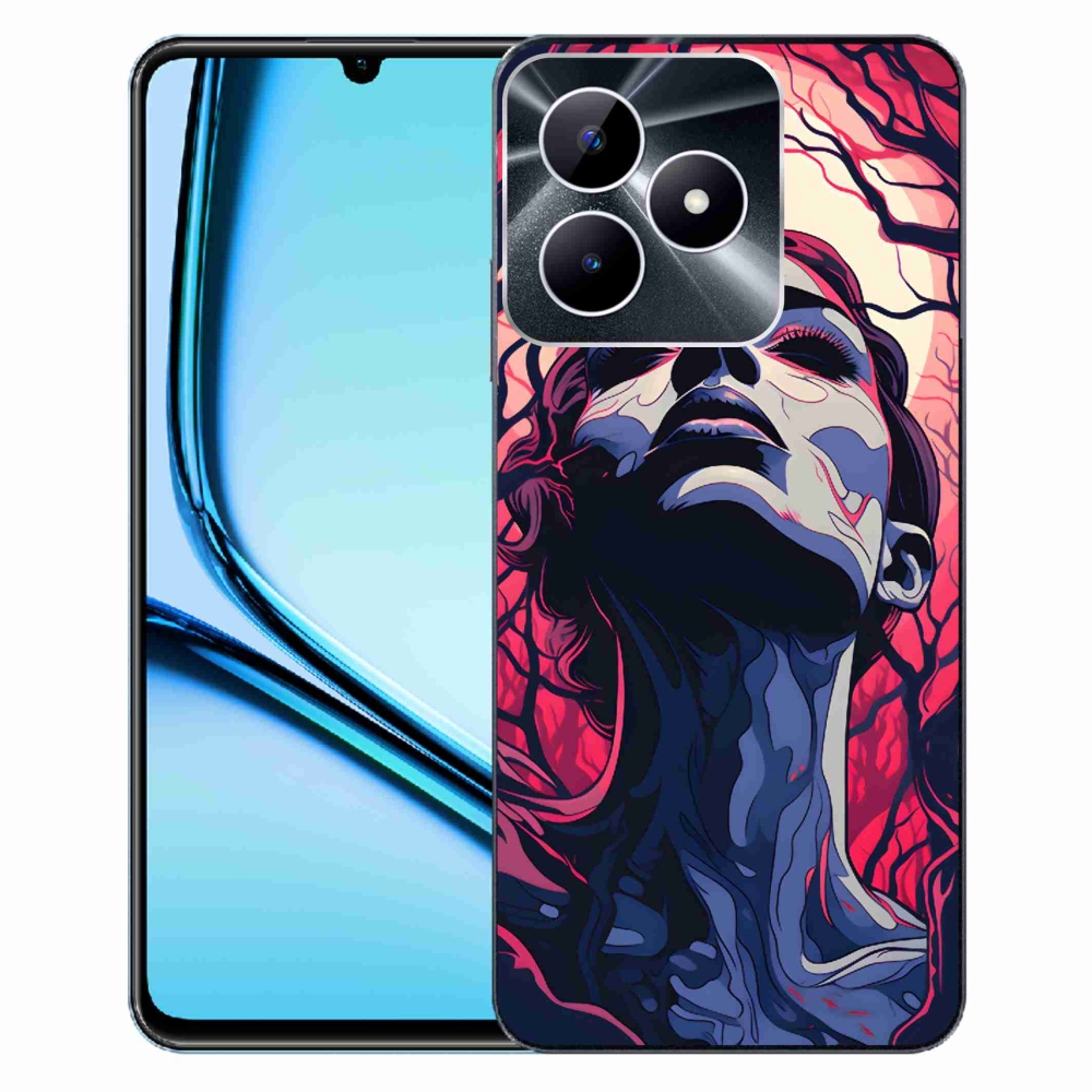 Gelový kryt mmCase na Realme Note 50 - abstraktní obličej