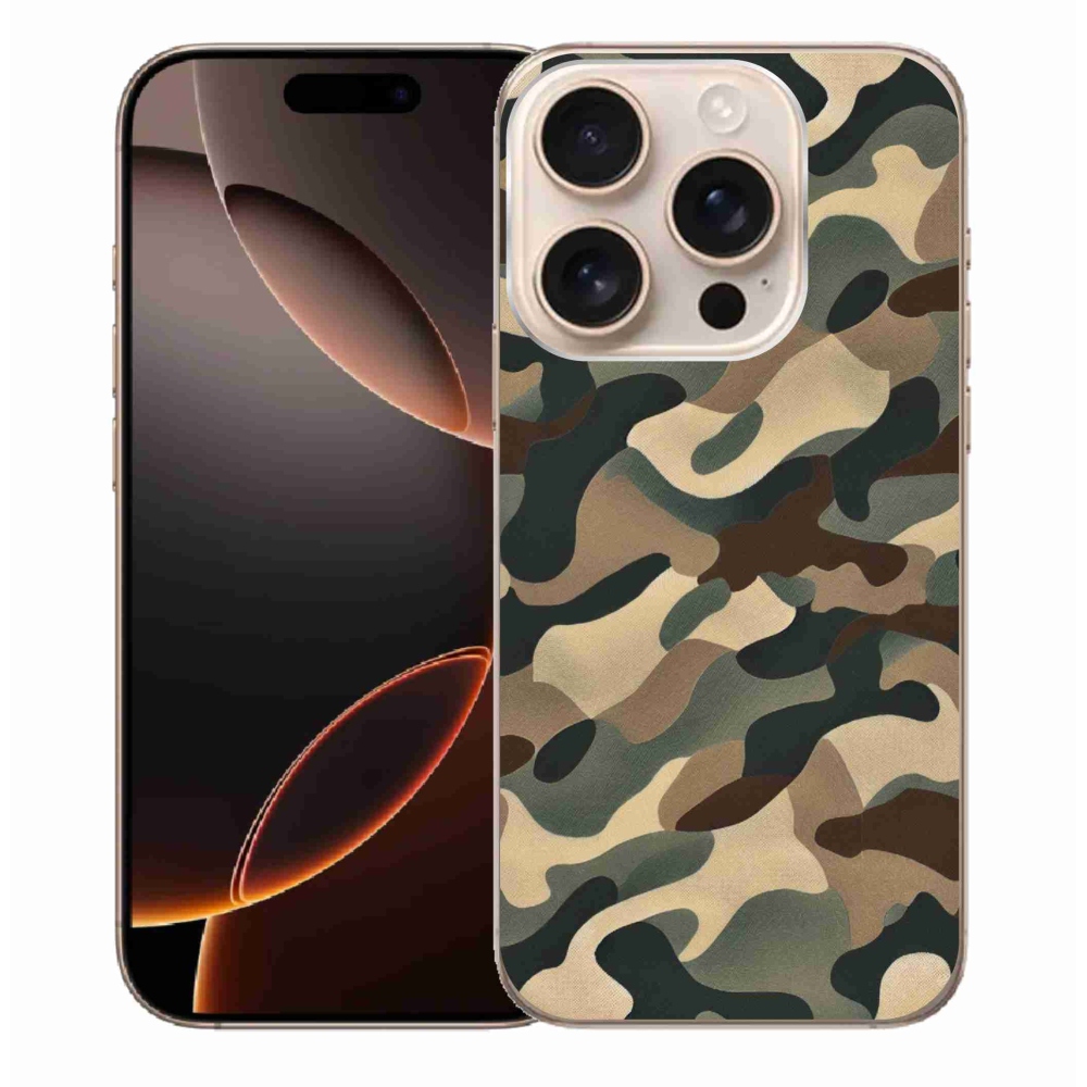 Gelový kryt mmCase na iPhone 16 Pro Max - maskáčový vzor 11