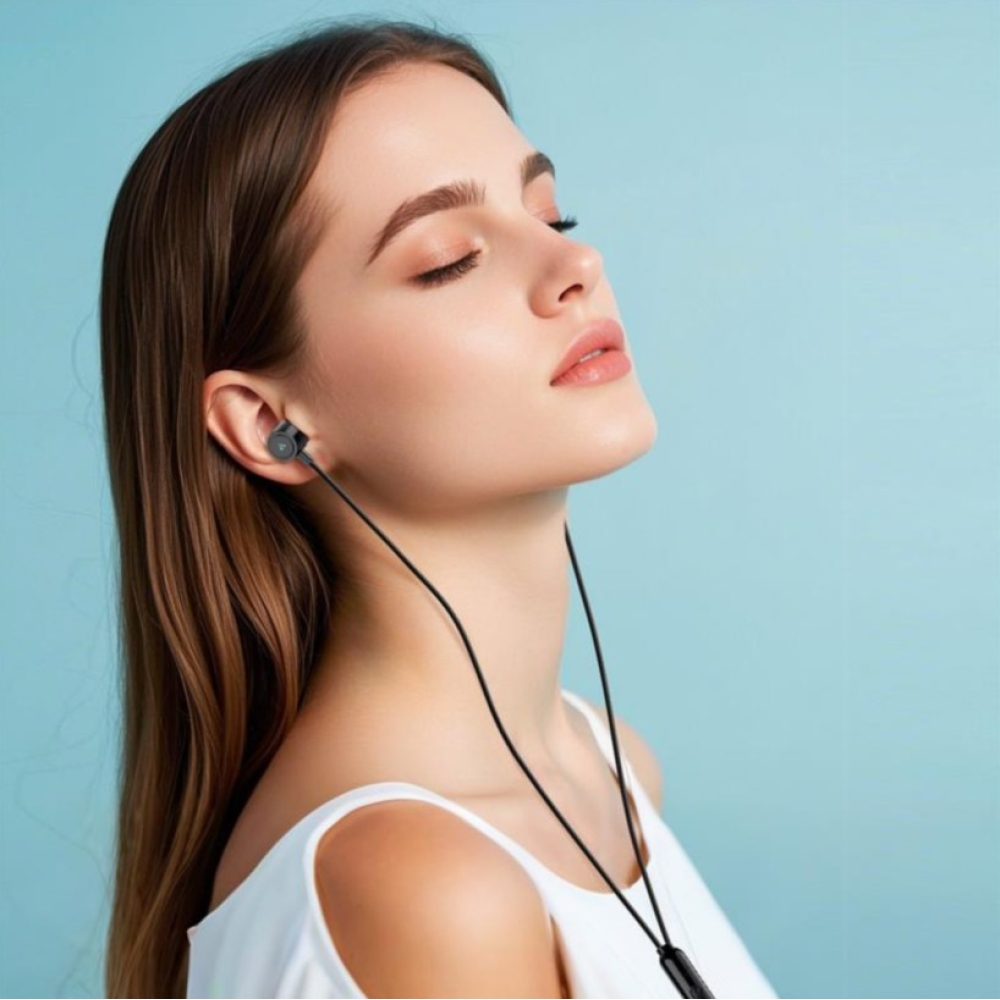 iPEAX Drátová sluchátka USB-C - černá