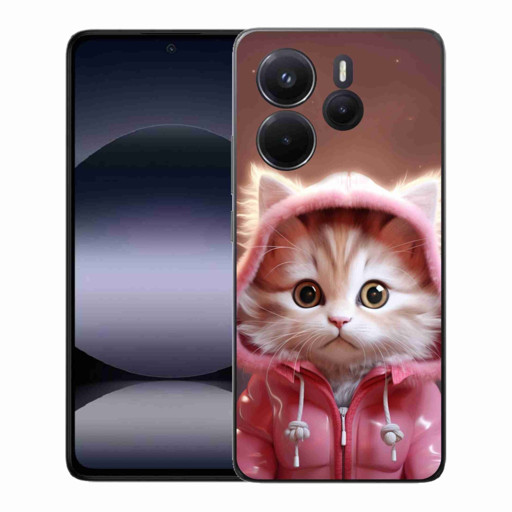 Gelový kryt mmCase na Xiaomi Redmi Note 14 - roztomilé kotě 3
