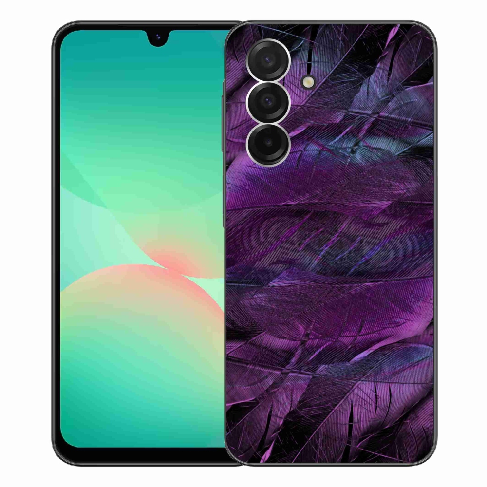 Gelový kryt mmCase na Samsung Galaxy A26 5G - fialová pírka